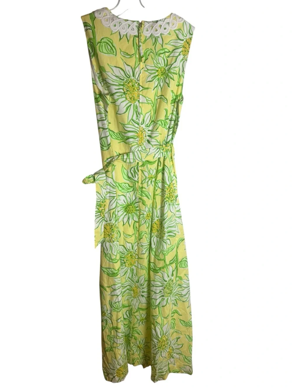 Lilly Pulitzer Fresia Lace Detail Stretch Cotton Maxi Dress 6